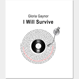 I WILL SURVIVE LYRICS ILLUSTRATIONS Posters and Art